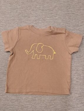 Toddler Shortsleeve Tshirt - Elephant Print - 12 Months